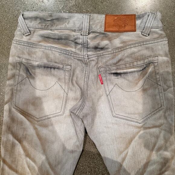 Tornado mart whisker sand gray wash boot cut flare jeans - Picture 7 of 8
